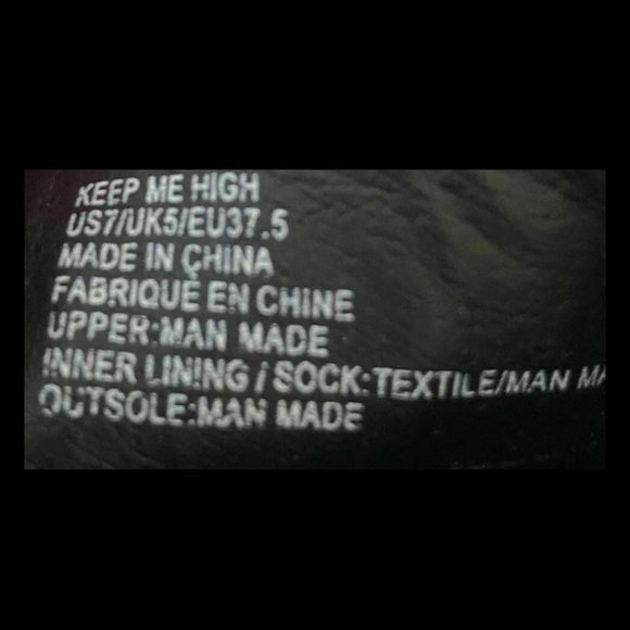 Shoedazzle “Keep Me High” US 7 Black w/Gold Chains Booties Stile Faux Leather - Picture 12 of 15